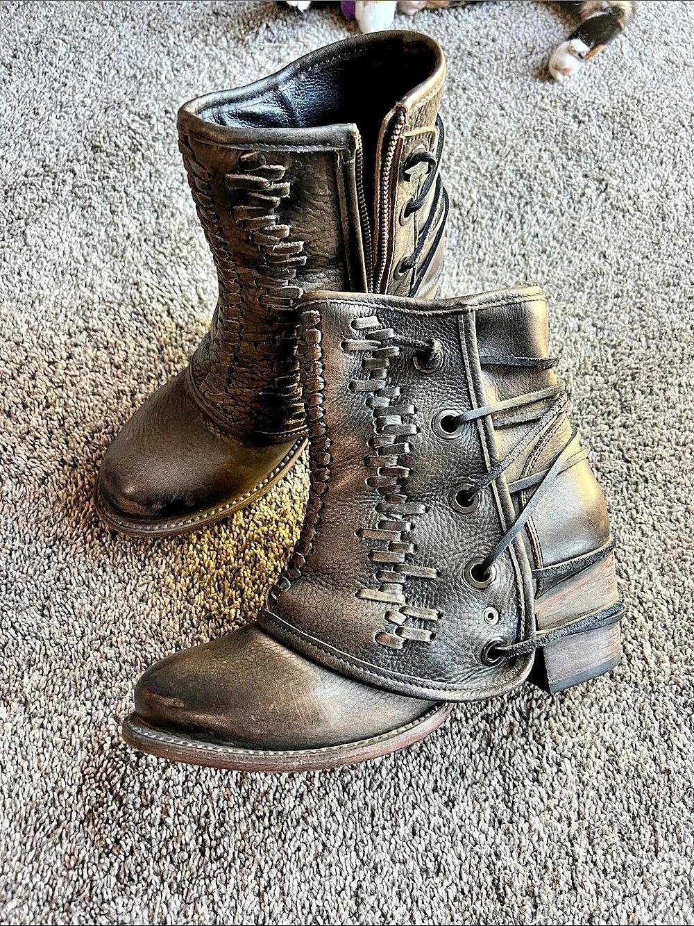 Women's Leather Combat Boots